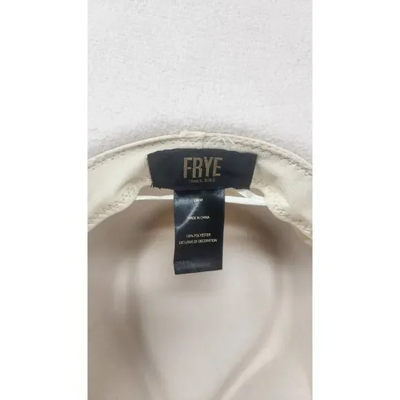 Frye Womens Sz 7 1/2 Cream Wide Brim Hat Adjustable Rim Western Rancher Cowgirl - Picture 5 of 10